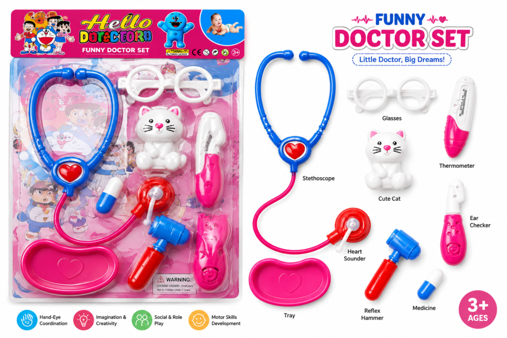 Funny Doctor Set for Kids – Pretend Play Medical Kit