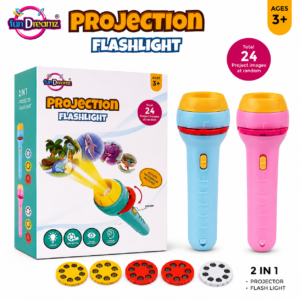 2-in-1 Projection Flashlight for Kids | 24 Fun Images | Ages 3+