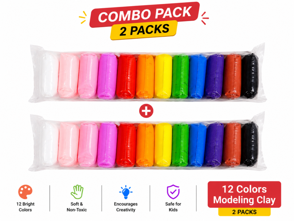2 Pack 12 Colors Modeling Clay